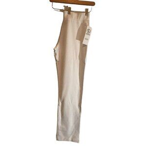 Christine Alexander Medium White Pant Cotton Track Sweat Pant Dance Yoga Travel